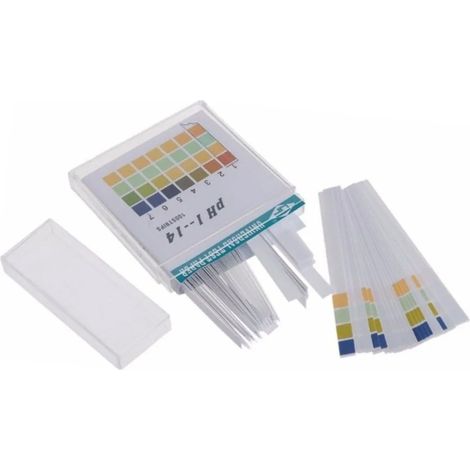 100 bandelettes de test pH 0-14, papier indicateur universel avec échelle de couleurs pour liquides, expériences scolaires