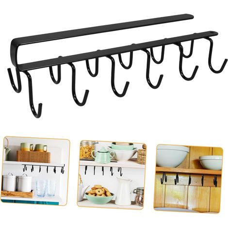 1 Crochet Support Tasse Cuisine Sans Perforation Organisateur Gain De Place Pour Placard