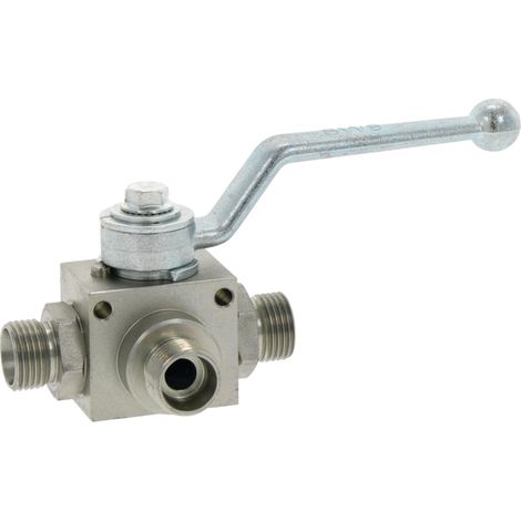 Vanne à bille 3 voies BKH-3T 12L-DN8 M18x1,5 60L (1/4)