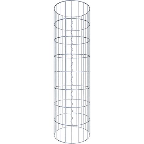 Gabiondeco - Colonne de Gabion ronde. diamètre 32 cm. maille 5 x 10 cm - Hauteur : 80 cm - Made in Germany (1/5)