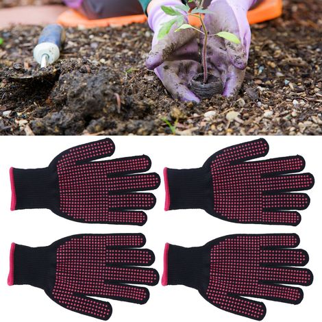 2 Paar schnittfeste Handschuhe zu verkaufen, Schutzhandschuhe für Küche und Garten, rosa (1/5)