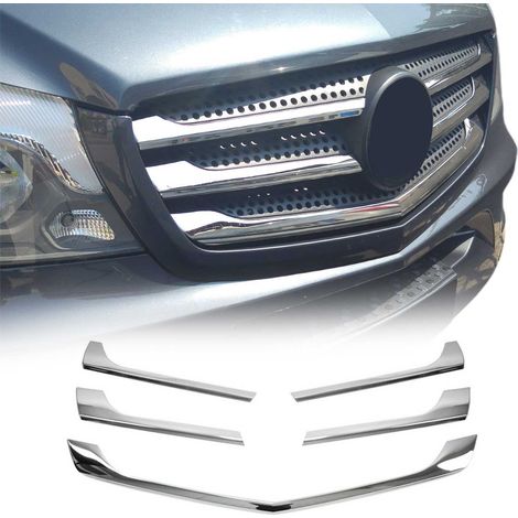 Moulure de Grille de Calandre Compatible avec Mercedes Citan 2012-2021, Garniture Baguette de Calandre en Acier Inoxydable Argent (1/5)