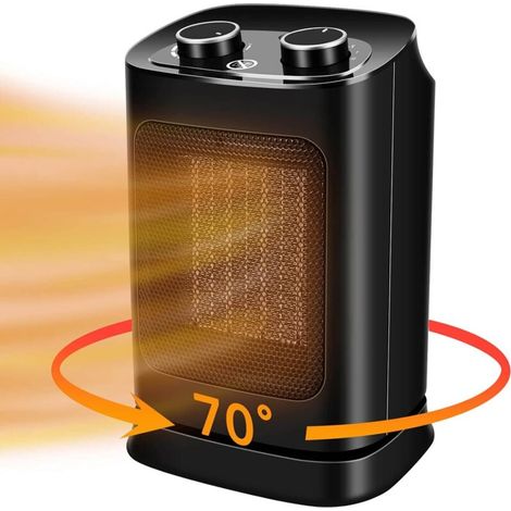 Radiateur soufflant, radiateur électrique 1800 W pour la maison, radiateur silencieux à faible consommation d'énergie pour la pièce, le bureau, 70 oscillations (1/5)