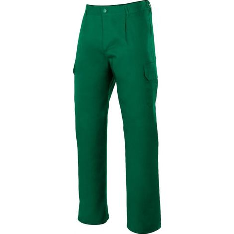 Pantalón industrial con costura de seguridad y bolsillos de parche VELILLA Serie 345 64 Verde