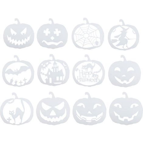 12 pochoirs d'Halloween pour la décoration d'Halloween (1/3)