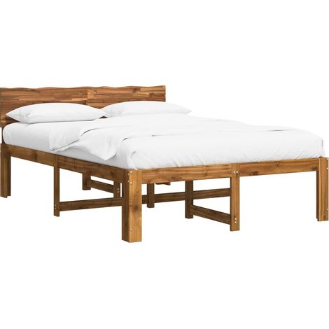 Cama doble con cabecero ROSTOCK Natural 135 x 190 cm vidaXL (1/5)