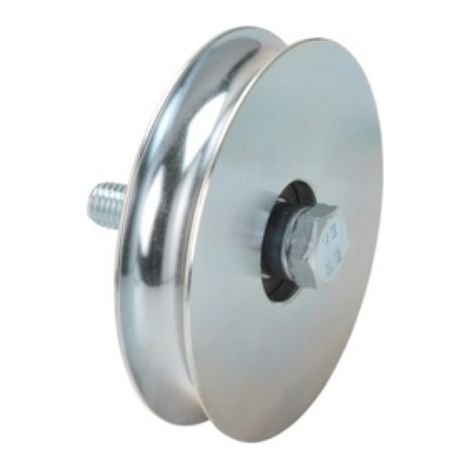 Roue de portail avec roulement – Diamètre 100 mm – Acier galvanisé pour fonctionnement fluide – Pour portails en bois et métal