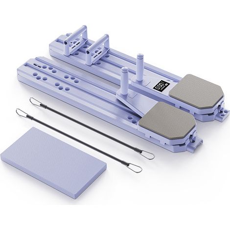 Planche de Pilates, planche abdominale multifonctionnelle, ensemble de planches de fitness 6 en 1, entraîneur abdominal amovible, planche de pompes multifonctionnelle, bande de résistance, minuterie L (1/4)