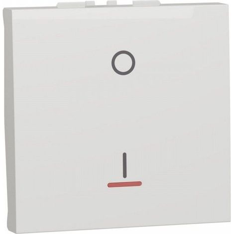 Interruptor bipolar 16A 2 módulos LED señalización polar SCHNEIDER NU326218S