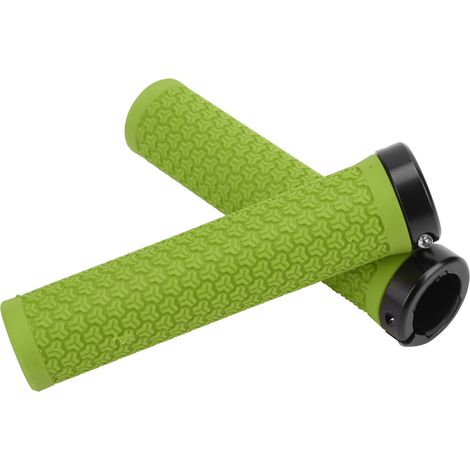 ZTTO Poignées de Vélo de Montagne Antichoc à Verrouillage Unique en Caoutchouc Vert (1/5)