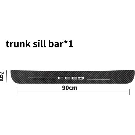(CEED pour 1 pièce) Autocollant de seuil de porte en fibre de carbone pour Kia Rio,Cadenza,Ceed,Forte,K9,Optima,Picanto Accessoire de revêtement de seuil en fibre de carbone (1/3)