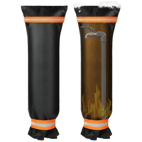 RHG Housse de Robinet pour L'extérieur, Couvercle Antigel pour Robinets avec Bande Réfléchissante, Housse de Robinet de Jardin Imperméable pour Protection Contre Le Gel en Hiver 64 x 26cm (1/5)