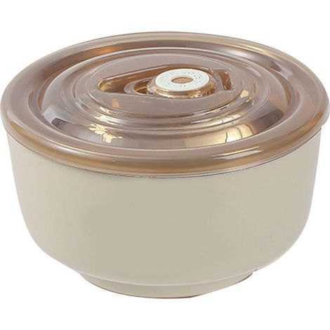 Bol anti-dérapant en acier inoxydable 304 pour enfants, bol isotherme double paroi avec couvercle transparent, idéal pour repas et conservation des aliments, couleur abricot.