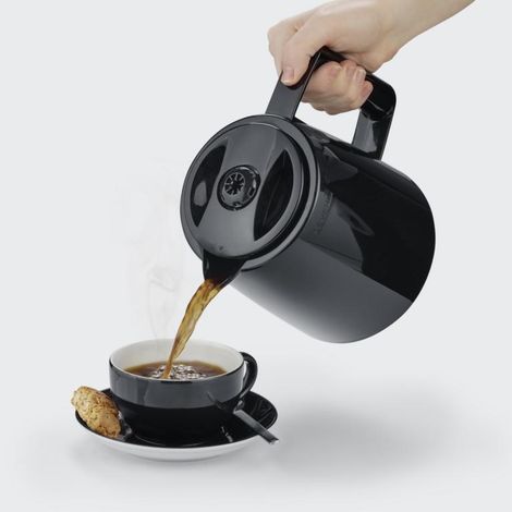 Filterkaffeemaschine je 1,0 L 1000W mit 2 Thermokannen schw.
