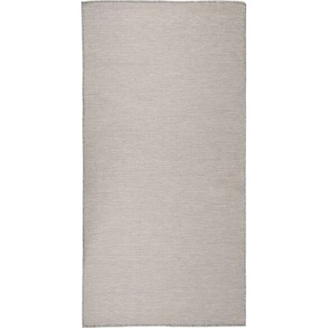 Tapis d'extérieur tissé à plat gris clair 100x200 cm (1/5)