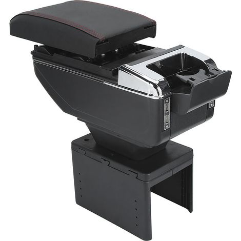 Contenitore universale regolabile per bracciolo centrale per auto con interfaccia USB (1/4)