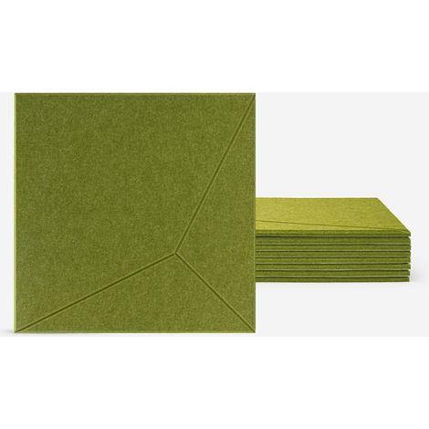 Set 8 pannelli 60x60cm fonoassorbenti verdi decorativi parete Klank-V (1/5)