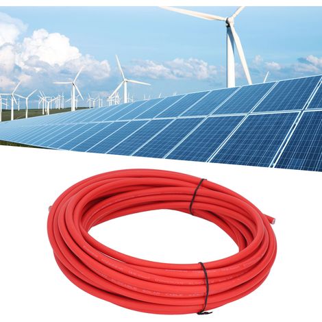 10 m langes Solar-Photovoltaikkabel, 6 mm², verzinnter Kupferdraht, rotes Solar-Photovoltaikkabel (1/5)