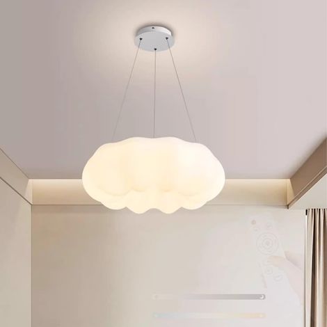 Luminaire suspendu – 30 cm – Nuage – Citrouille – Lumière chaude – Acrylique – Chambre enfant/salon