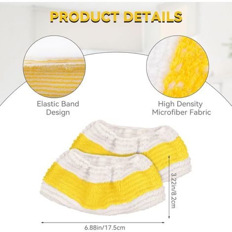Lot de 4 Bonnette de Rechange en Microfibre Compatible avec Karcher Easyfix SC 1, SC 2, SC 3, SC 4, SC 5 Nettoyeurs Vapeur (1/5)