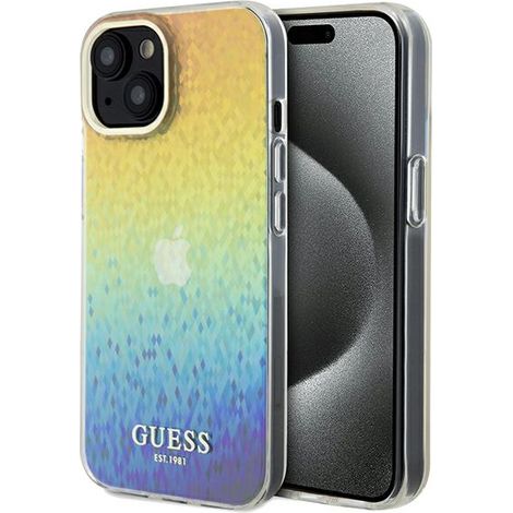 Guess GUHCP14SHDECMI iPhone 14 / 15 / 13 6,1" mehrfarbige Hartschalen-Schutzhülle mit IML-Facetten-Spiegel-Disco-Iridescent-Effekt (1/5)