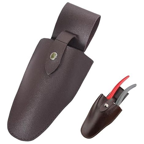 Leather Pruning Shears Case, Leather Hand Secateurs Sheath, Belt Holder, Leather Knife Case, Storage Box for Garden Pruners (1/5)