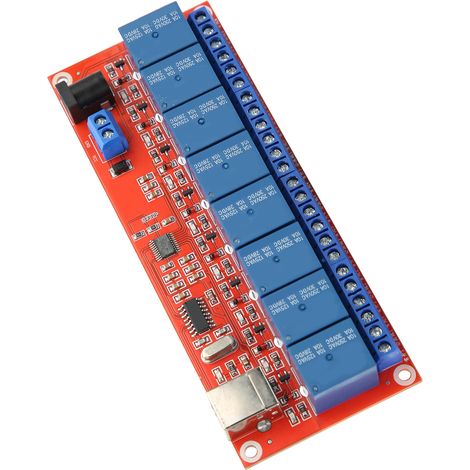 Carte d'interface pour module relais avec port série USB et déclenchement bas niveau - Fournitures électriques DIY 24 V (1/5)