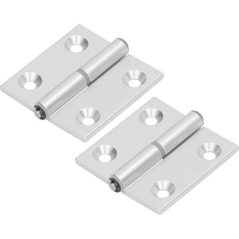 2 Pièces Charnière Porte Pliante Rabat Meubles Paumelle en Aluminium Renforcé Haute Dureté Quincaillerie Porte avec Bague Résine