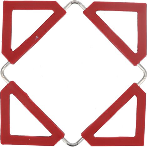 Dessous de plat en silicone, dessous de plat en acier inoxydable, dessous de plat antidérapant, isolation thermique, dessous de plat pliable, set de table pour casseroles et bols chauds (rouge) (1/5)