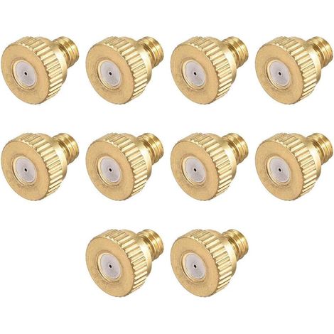 Sprühdüse – 10 Stück – Messing – Niederdruck – Kühlend und Befeuchtend – 0,5 mm (1/5)