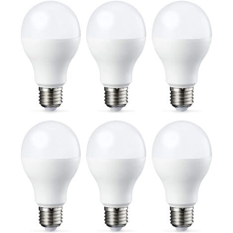 6er-Pack LED-Lampen, Edison-Schraubsockel, E27, 12 W, kaltweiß, nicht dimmbar