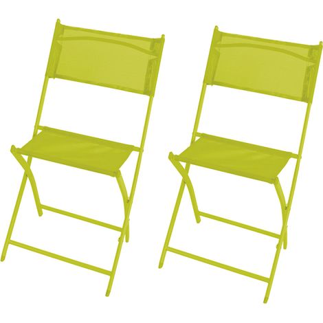 2er Klappstuhl Gartenstuhl Campingstuhl Limegrün -MGM6000L-Stuhl-Lime-2er