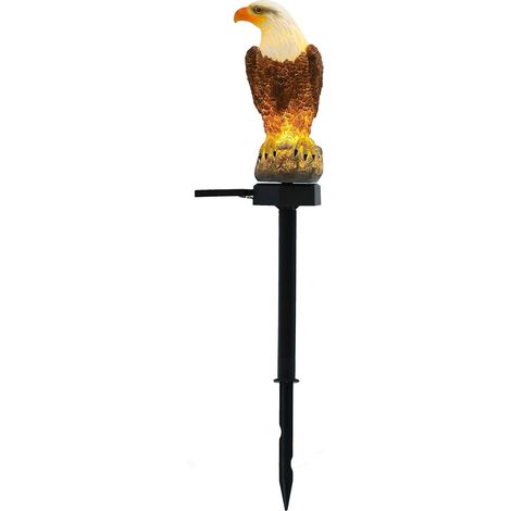 Figurine Aigle - Lampe Solaire Extérieure à Piquer - Décoration Jardin avec Éclairage Automatique - 15 cm - IP44 - 1 Pièce (1/5)