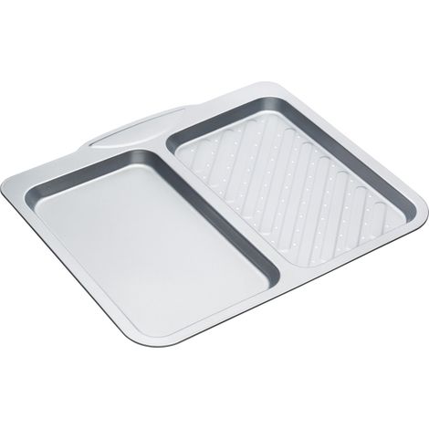 KitchenCraft Hochwertiges Backblech de Zweiteiliges Antihaft-Blech, Silber, 40 x 35,5 Zentimeter