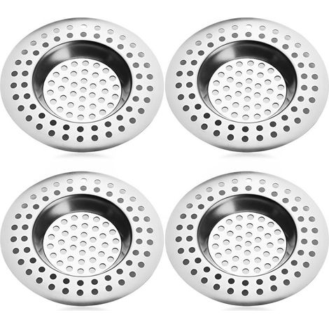 4 Pièces Filtre évier Cuisine - Évier Filtre de Vidange, Grille Evier Cuisine, Filtre à évier en Acier Inoxydable, pour Évier de Cuisine/Salle de Bain Filtre Anti-Obstruction (1/5)