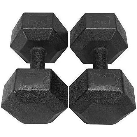 TRADE SHOP - Coppia Di Manubri In Vinile Da 7,5kg Ognuno Manubri Pesi Palestra Fitness Sport -