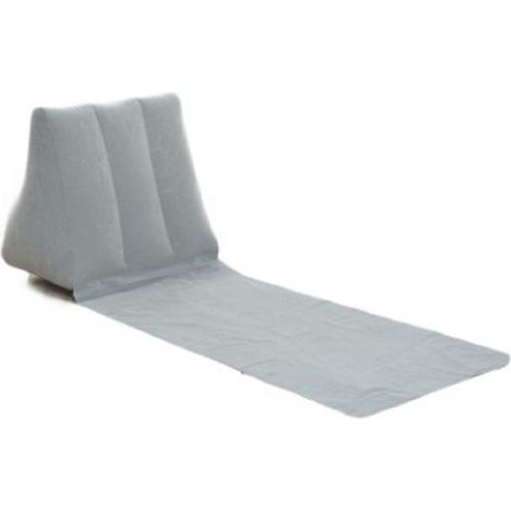 Coussin Gonflable Triangle - En Pvc Flocké Pliable - Pour Plage Camping Extérieur - 138x48x46cm (1/5)