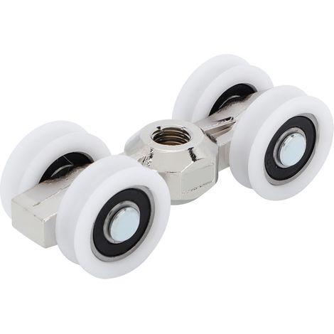 Roulettes coulissantes plafond pour porte coulissante meuble galets à roulement 4 roues suspendues acier POM Ø2cm lot de 1 (1/5)
