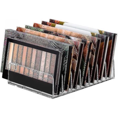 BEBUSINGOTO Organisateur de maquillage pour fard à joues, rangement pour cosmétiques, organisateur de maquillage de bureau, ombre à paupières en plastique à 7 compartiments (1/3)