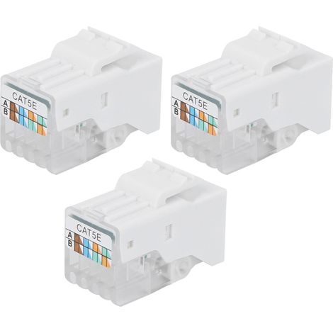 Lot de 3 adaptateurs RJ45 CAT5E sans outil pour connecteur réseau informatique (1/5)