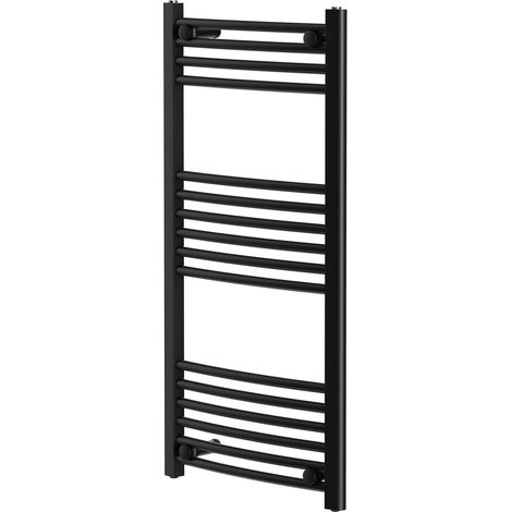 Colore Marco Matt Black 1000mm x 500mm Curved Heated Towel Rail (1/5)