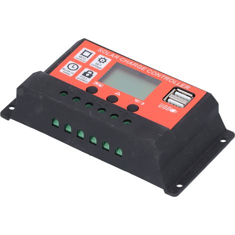 40A 12V/24V PWM-Solarladeregler, 6-stufiger Batterieregler mit LCD-Anzeige, Photovoltaikmodul für Solaranlagen (1/5)