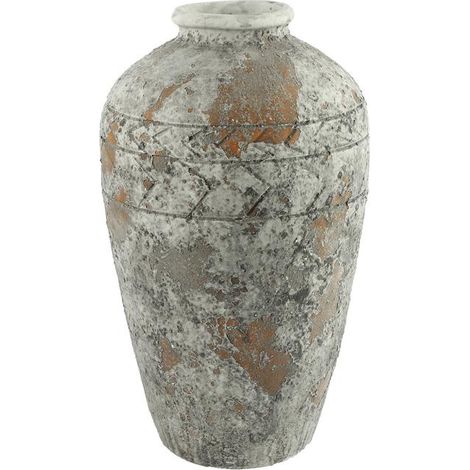 Vase rd Hasna M grau L24B24H39CM