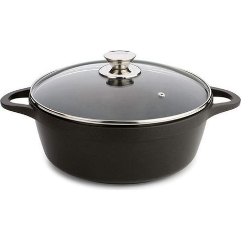 Cacerola Con Tapa Valira BLACK IND 24CM Ø 24 cm Negro Aluminio (1/5)