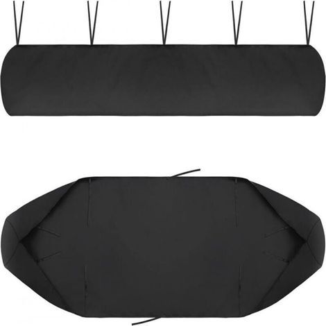 FENOPLASTICAHousse auvent jardin 4m, 420D oxford anti-UV étanche, protection hiver (noir)
