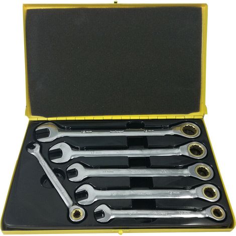 Helved 6-piece Combination Spanner And Ratchet Set Chrome Vanadium Hld10122