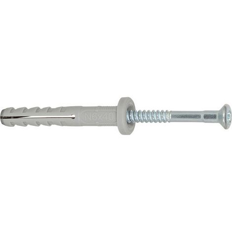 Fischer Tassello N6- 60 F Con Vite A Chiodo - 100 Pz (1/2)