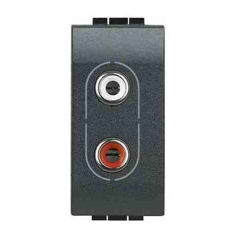 BTIL4281 Connettore RCAx2 - Serie Liviglight Antracite
