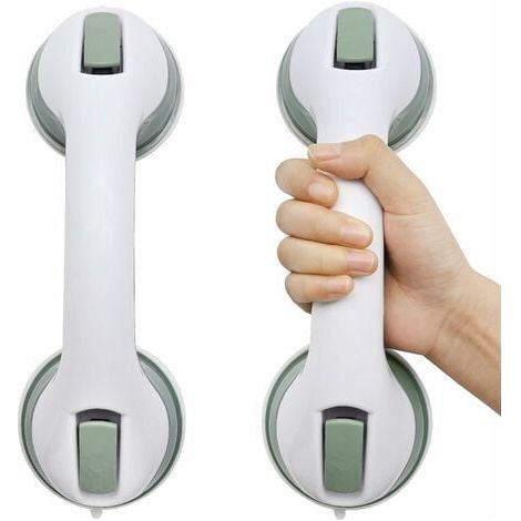 2x Poignées de Douche à Ventouse -enPlastique -Sans Pergage - Poignée deBaignoire Murale, Barres d'appui de Sallede Bain Antidérapante, Poignée de SécuritéPortable pour Enfants Personn (1/5)