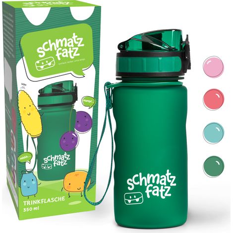 Klarstein Trinkflasche 350ml, Sport Trinkflasche zum Wandern, Schule & Fitnessstudio, Geschmacksneutrale Wasserflasche Auslaufsicher, Trinkflasche mit Fruchteinsatz, Trinkflasche BPA-Frei, Grün